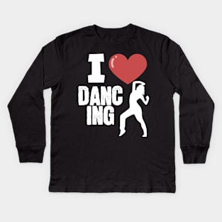 I love dancing women Kids Long Sleeve T-Shirt